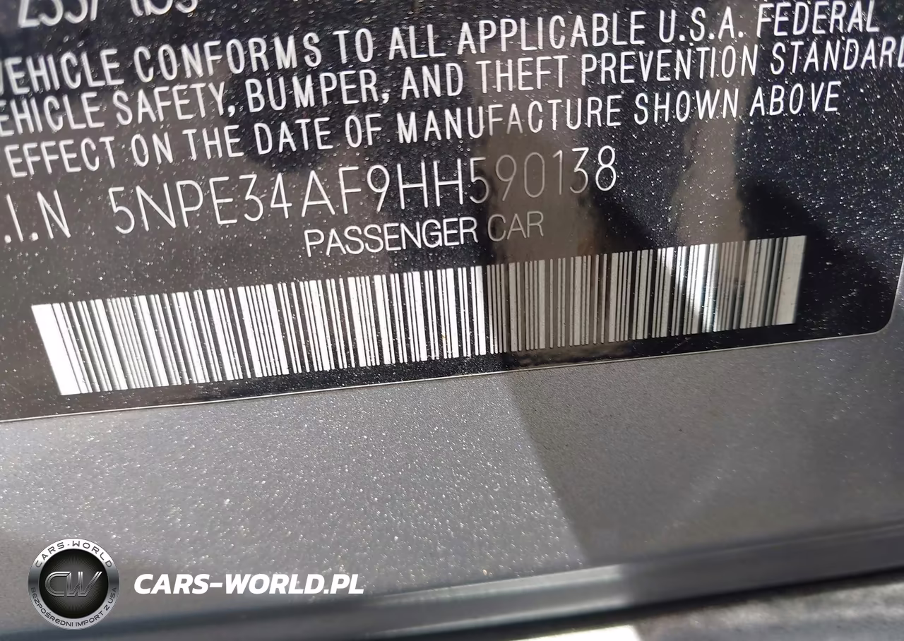2017 Hyundai Sonata Sport VIN:5NPE34AF9HH590138 - 9