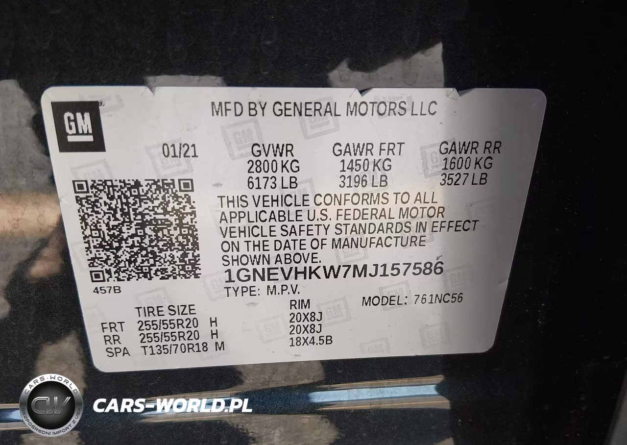2021 Chevrolet Traverse Awd Lt Leather VIN:1GNEVHKW7MJ157586 - 9