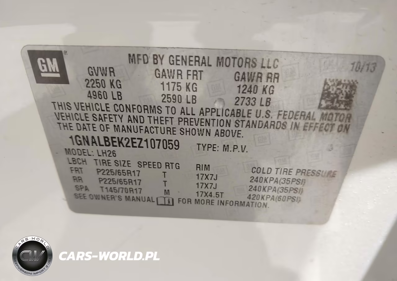 2014 Chevrolet Equinox 1Lt VIN:1GNALBEK2EZ107059 - 9