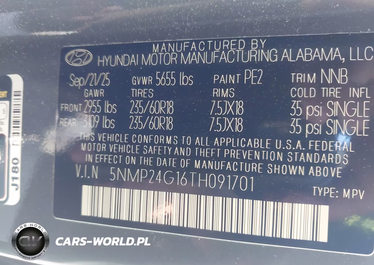 2026 Hyundai Santa Fe Hybrid Sel VIN:5NMP24G16TH091701 - 9