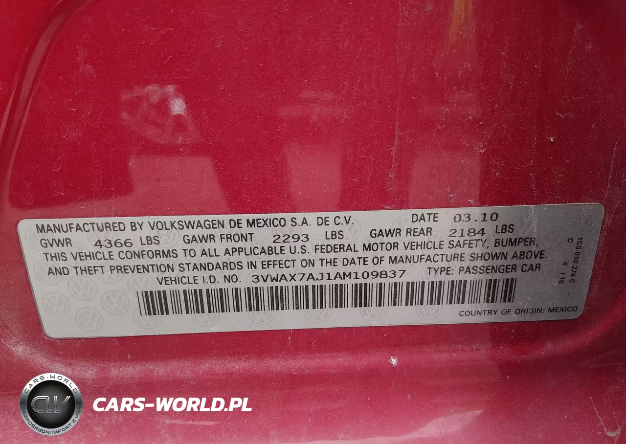 2010 Volkswagen Jetta Limited Edition VIN:3VWAX7AJ1AM109837 - 9