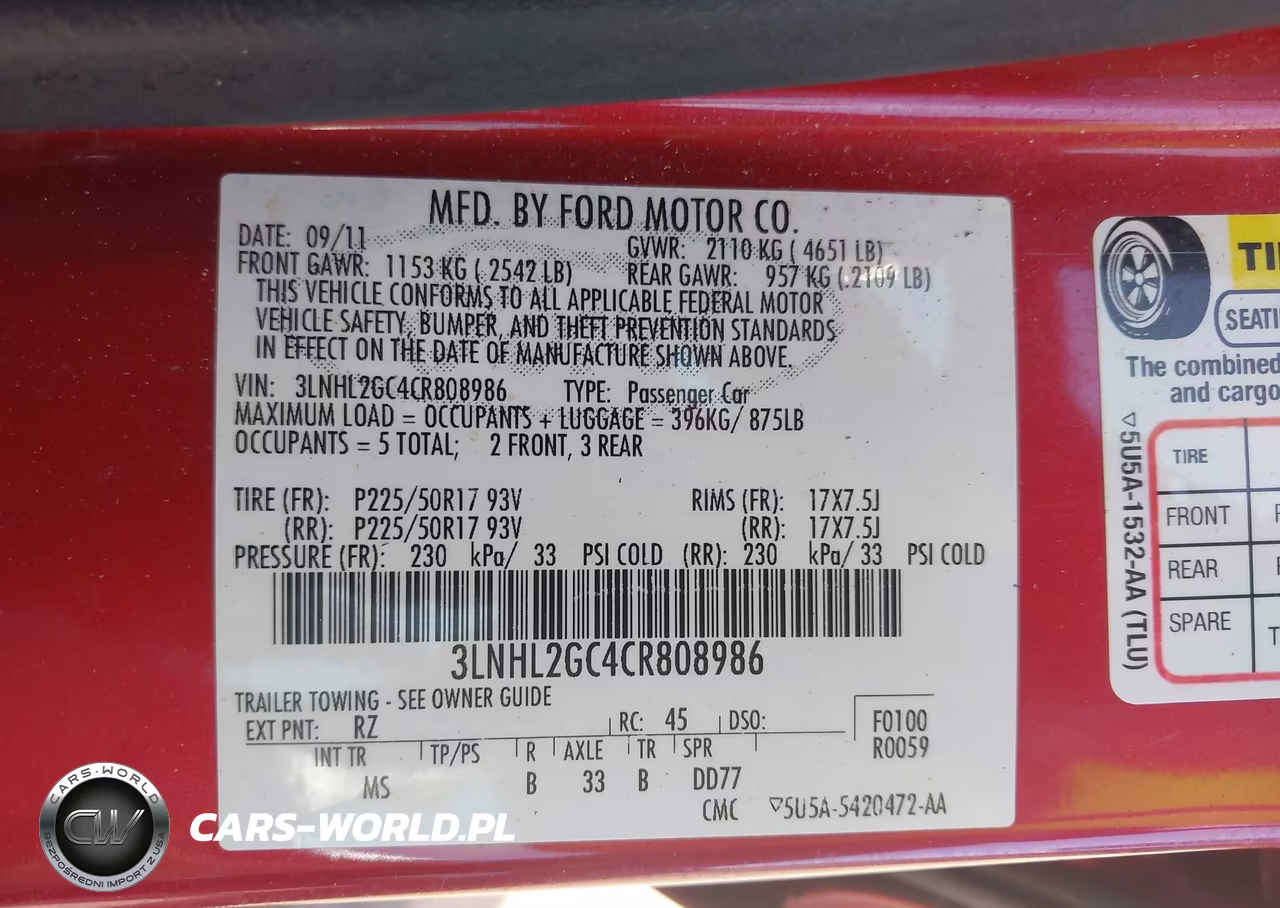 2012 Lincoln Mkz VIN:3LNHL2GC4CR808986 - 9