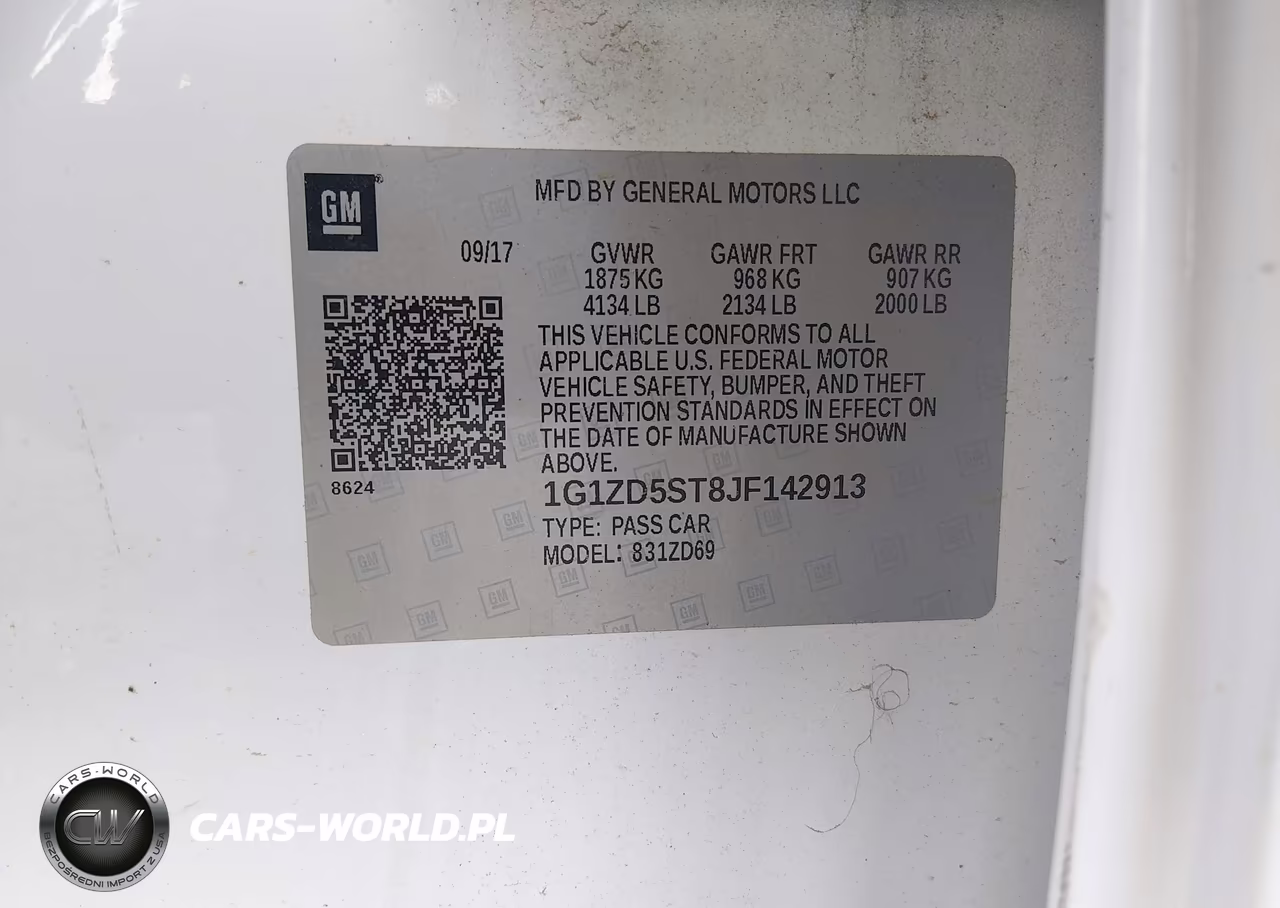 2018 Chevrolet Malibu Lt VIN:1G1ZD5ST8JF142913 - 9