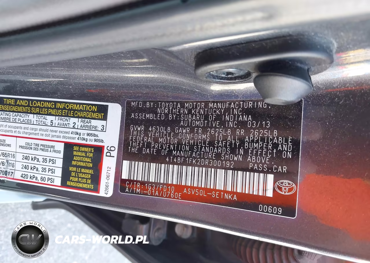 2013 Toyota Camry Le VIN:4T4BF1FK2DR300192 - 9
