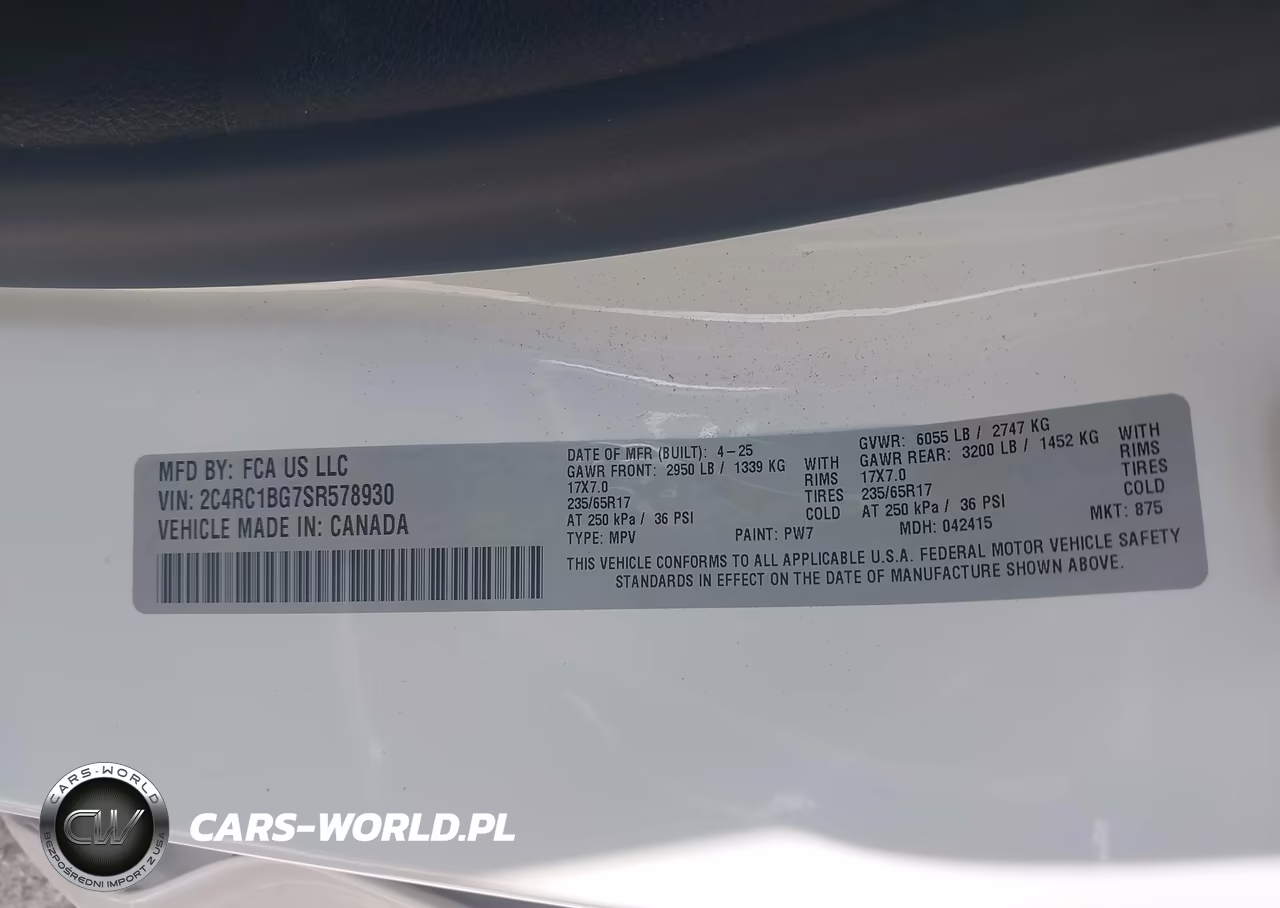 2025 Chrysler Pacifica Select VIN:2C4RC1BG7SR578930 - 9
