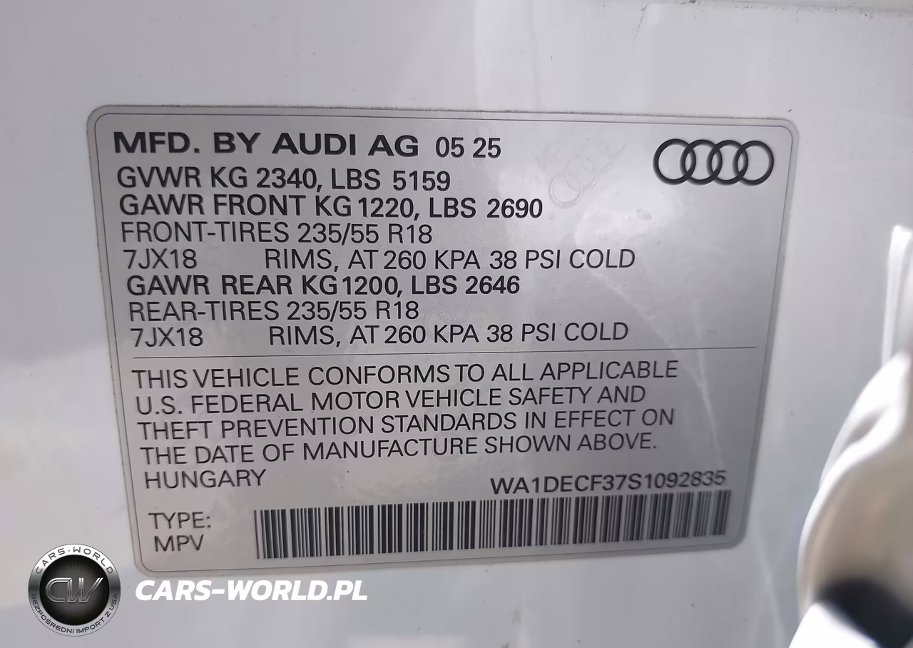 2025 Audi Q3 Premium 45 Tfsi S Line Quattro Tiptronic VIN:WA1DECF37S1092835 - 9