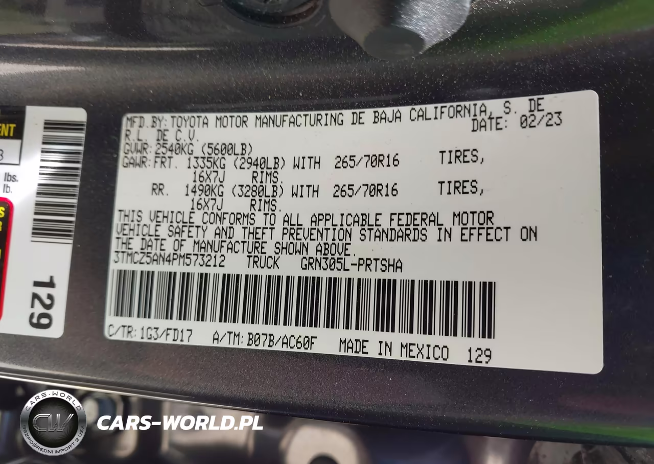 2023 Toyota Tacoma Trd Off Road VIN:3TMCZ5AN4PM573212 - 9