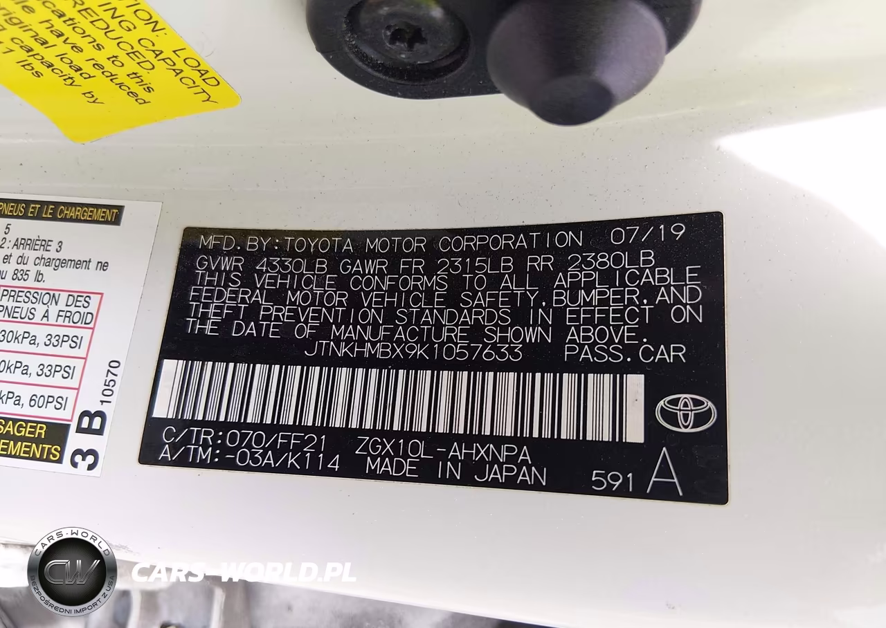2019 Toyota C-Hr Xle VIN:JTNKHMBX9K1057633 - 9