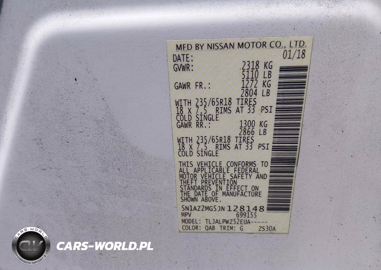 2018 Nissan Murano S VIN:5N1AZ2MG5JN128148 - 9