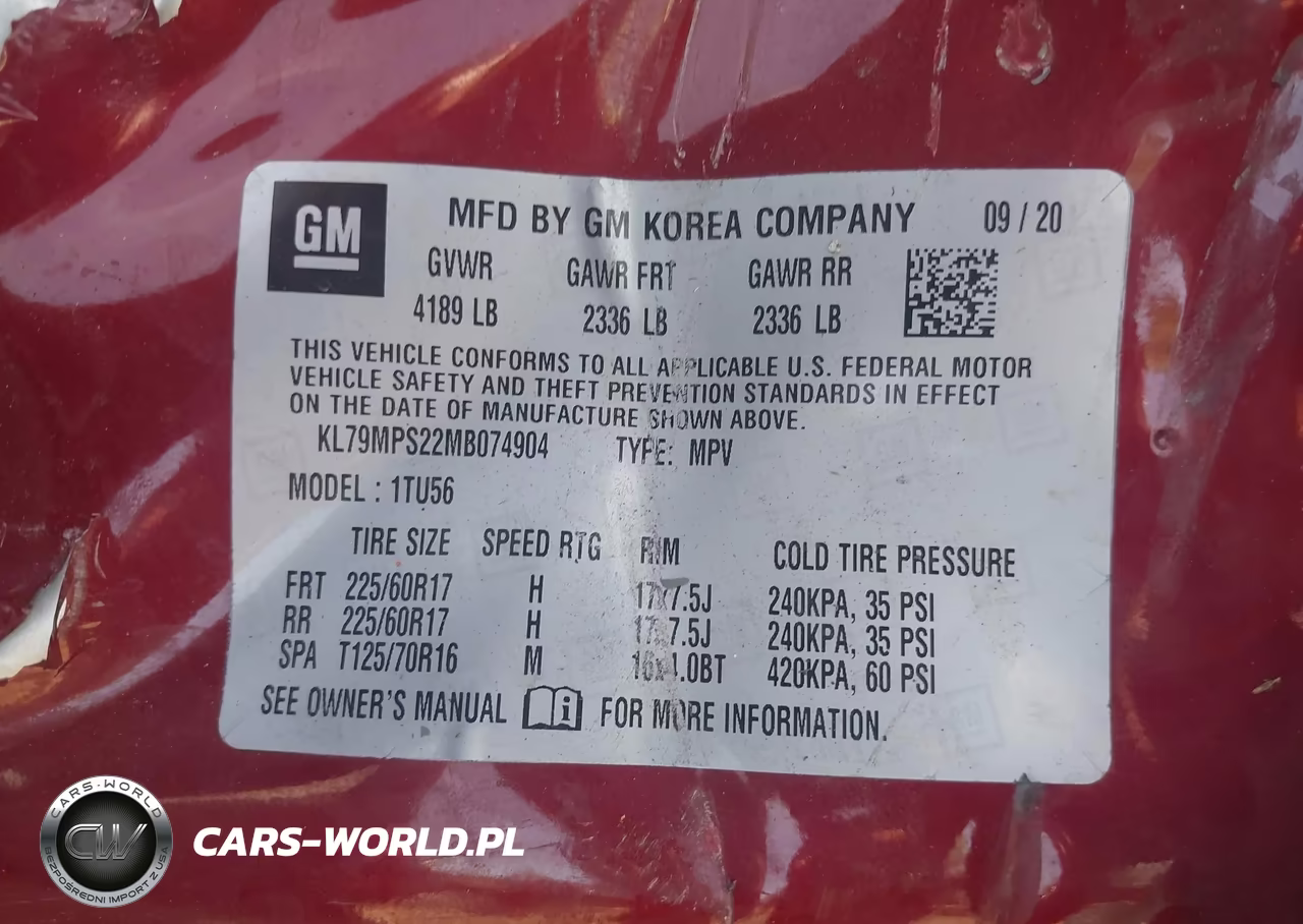 2021 Chevrolet Trailblazer Fwd Lt VIN:KL79MPS22MB074904 - 9
