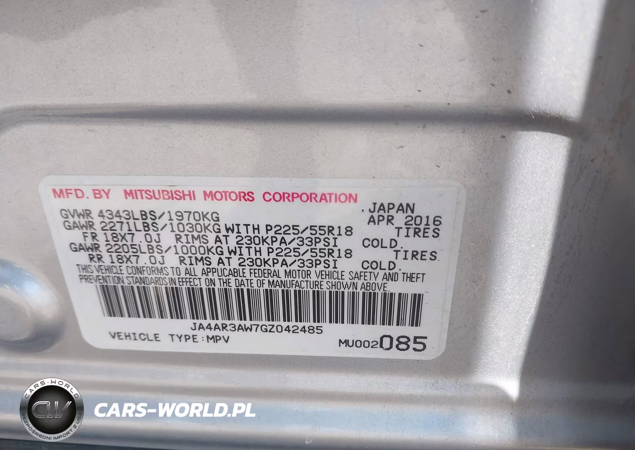 2016 Mitsubishi Outlander Sport 2.4 Es VIN:JA4AR3AW7GZ042485 - 9