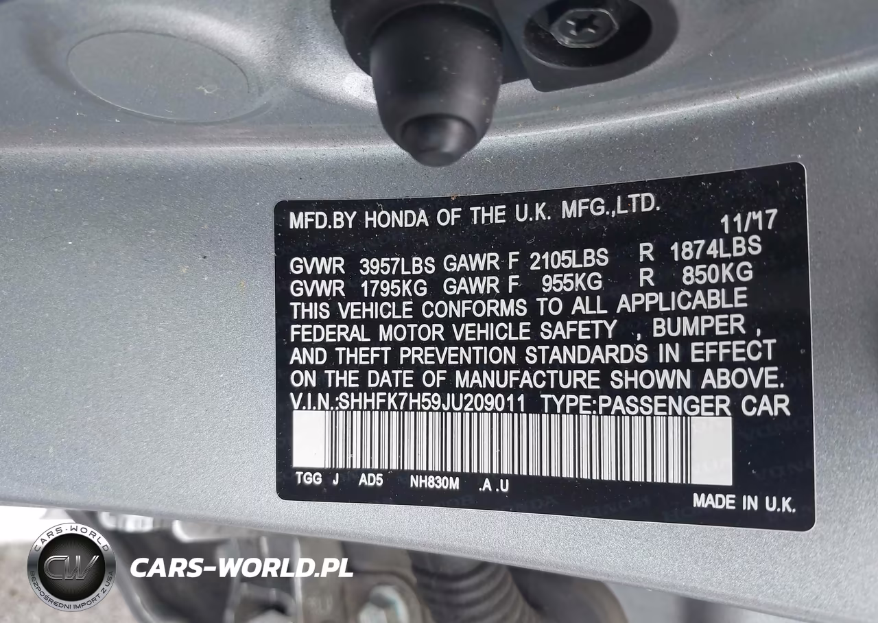 2018 Honda Civic Ex VIN:SHHFK7H59JU209011 - 9