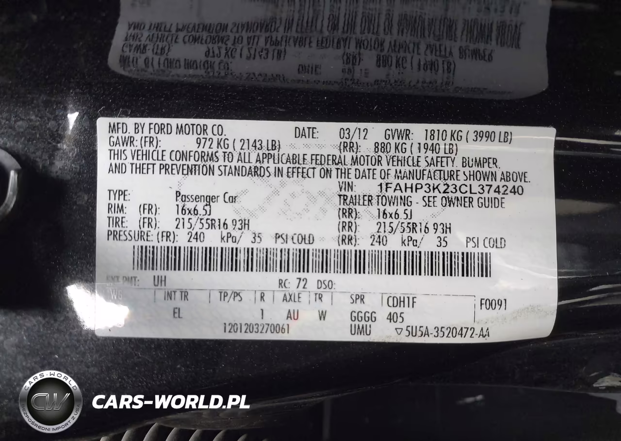 2012 Ford Focus Se VIN:1FAHP3K23CL374240 - 9
