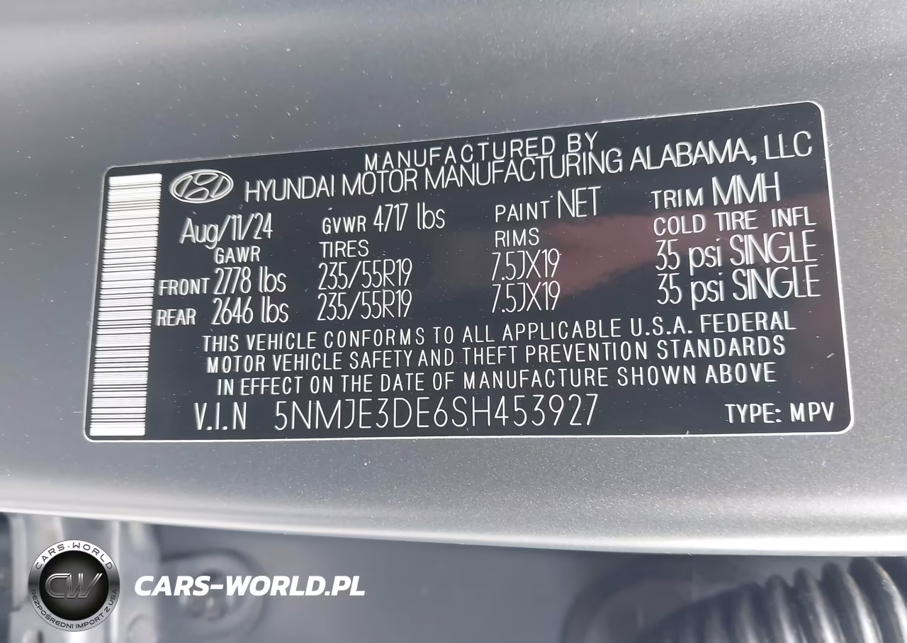 2025 Hyundai Tucson Limited VIN:5NMJE3DE6SH453927 - 9