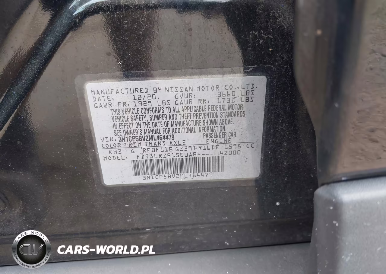 2021 Nissan Kicks S Xtronic Cvt VIN:3N1CP5BV2ML464479 - 9