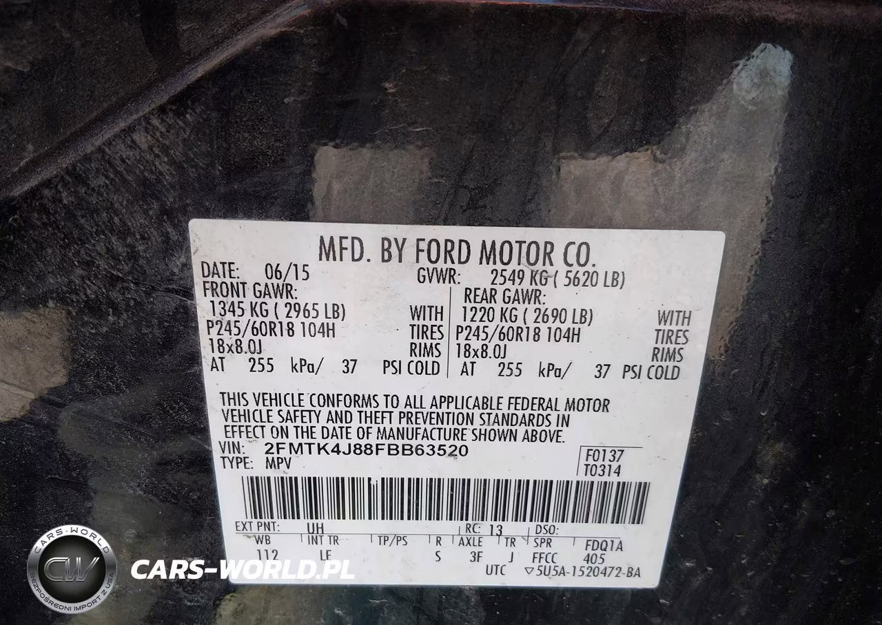2015 Ford Edge Sel VIN:2FMTK4J88FBB63520 - 9