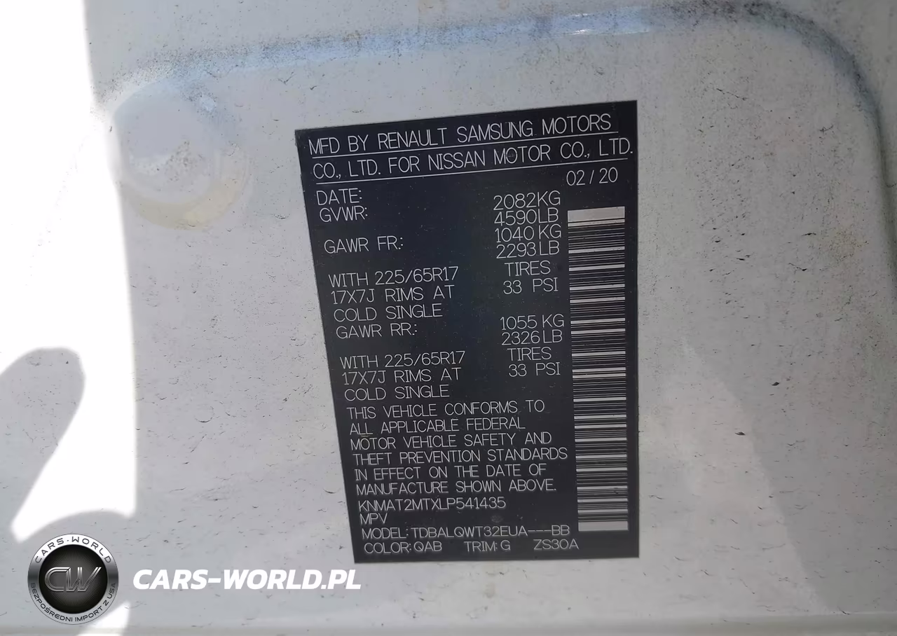 2020 Nissan Rogue Sv Fwd VIN:KNMAT2MTXLP541435 - 9