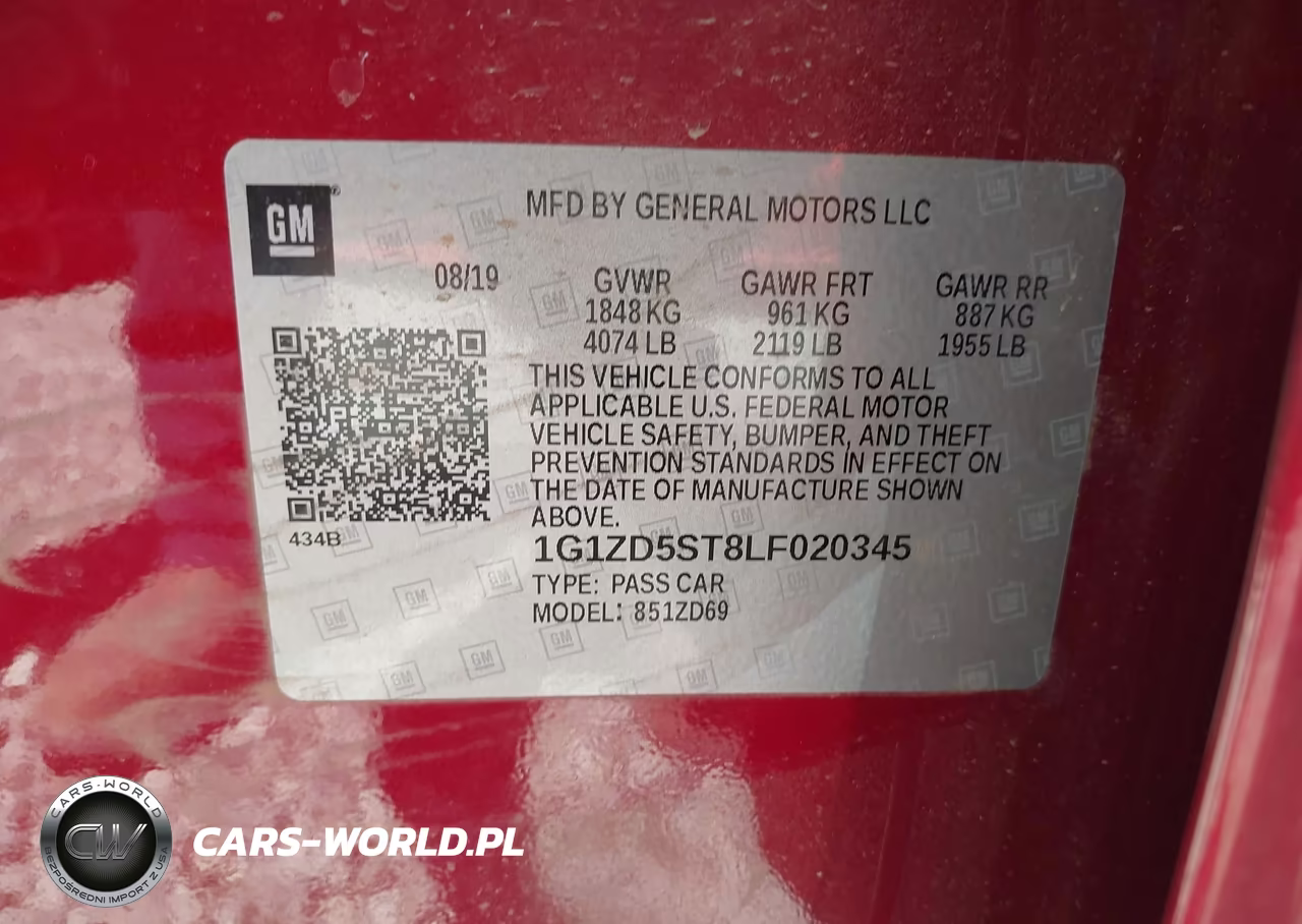 2020 Chevrolet Malibu Fwd Lt VIN:1G1ZD5ST8LF020345 - 9