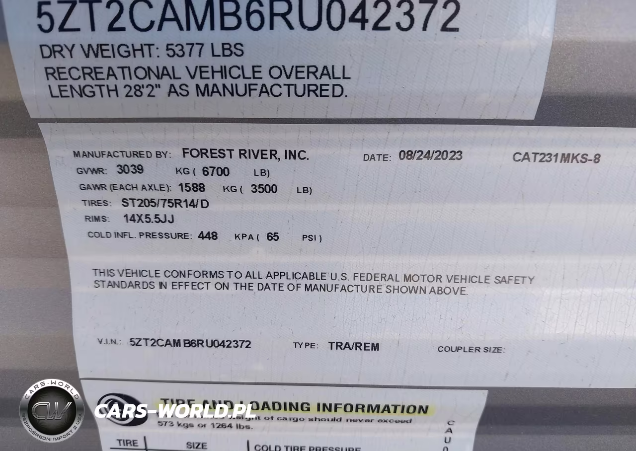 2024 Coachmen Catalina VIN:5ZT2CAMB6RU042372 - 9