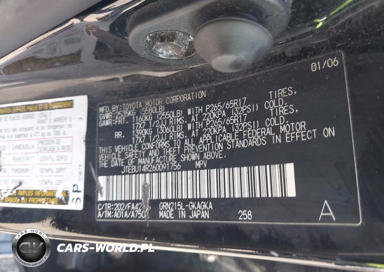 2006 Toyota 4Runner Sr5 VIN:JTEBU14R260091756 - 9