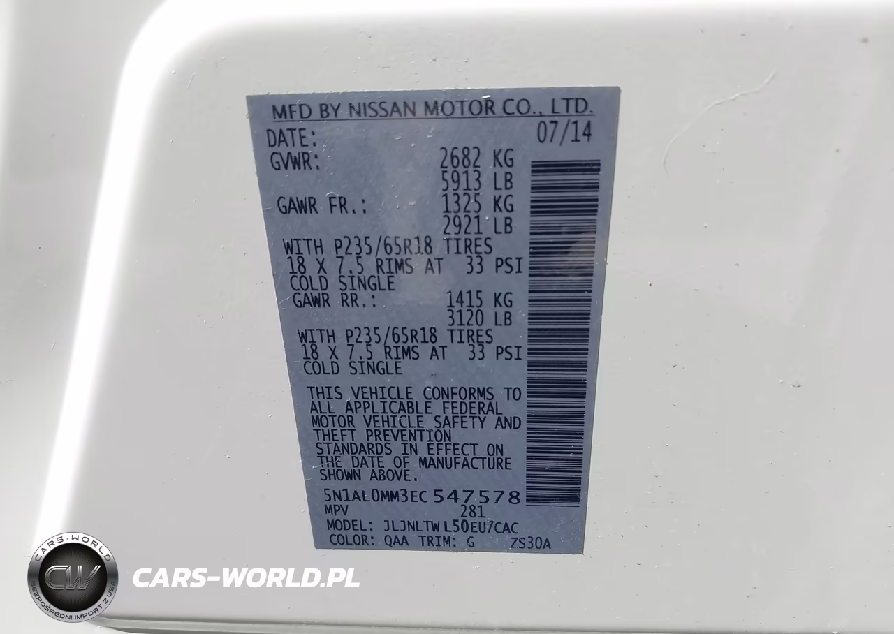 2014 Infiniti Qx60 VIN:5N1AL0MM3EC547578 - 9
