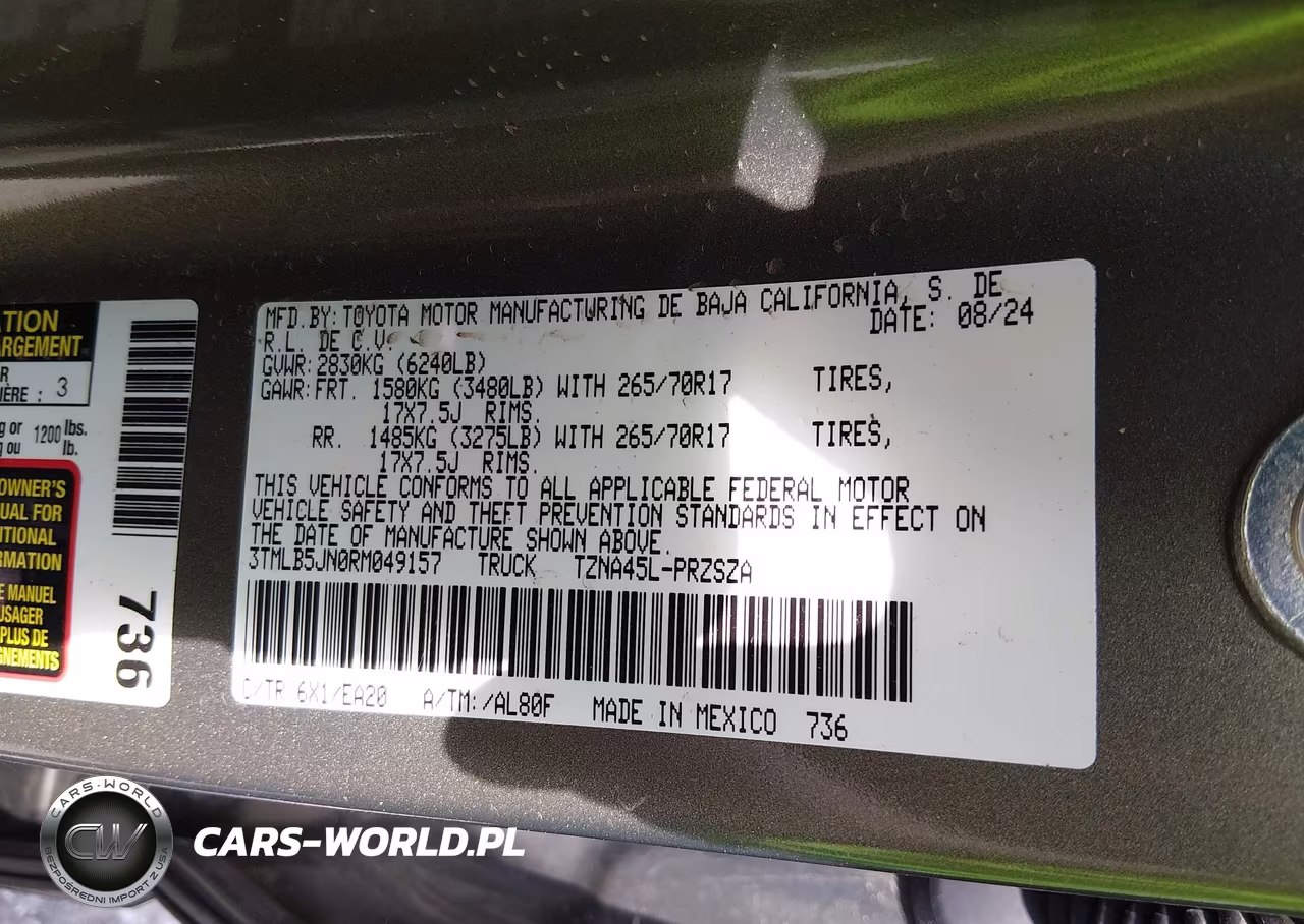 2024 Toyota Tacoma Trd Off Road VIN:3TMLB5JN0RM049157 - 9