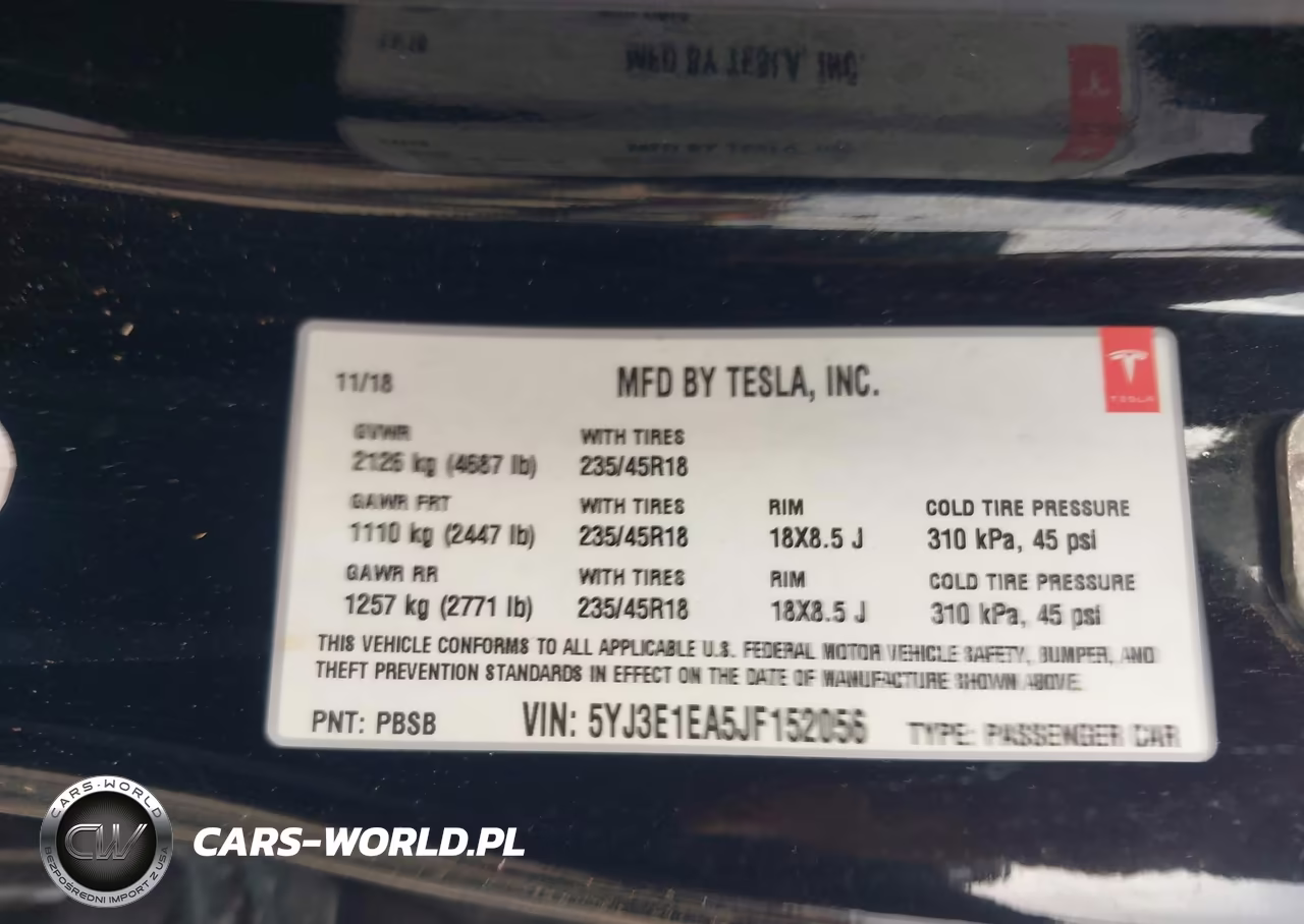2018 Tesla Model 3 Long Range-Mid Range VIN:5YJ3E1EA5JF152056 - 9