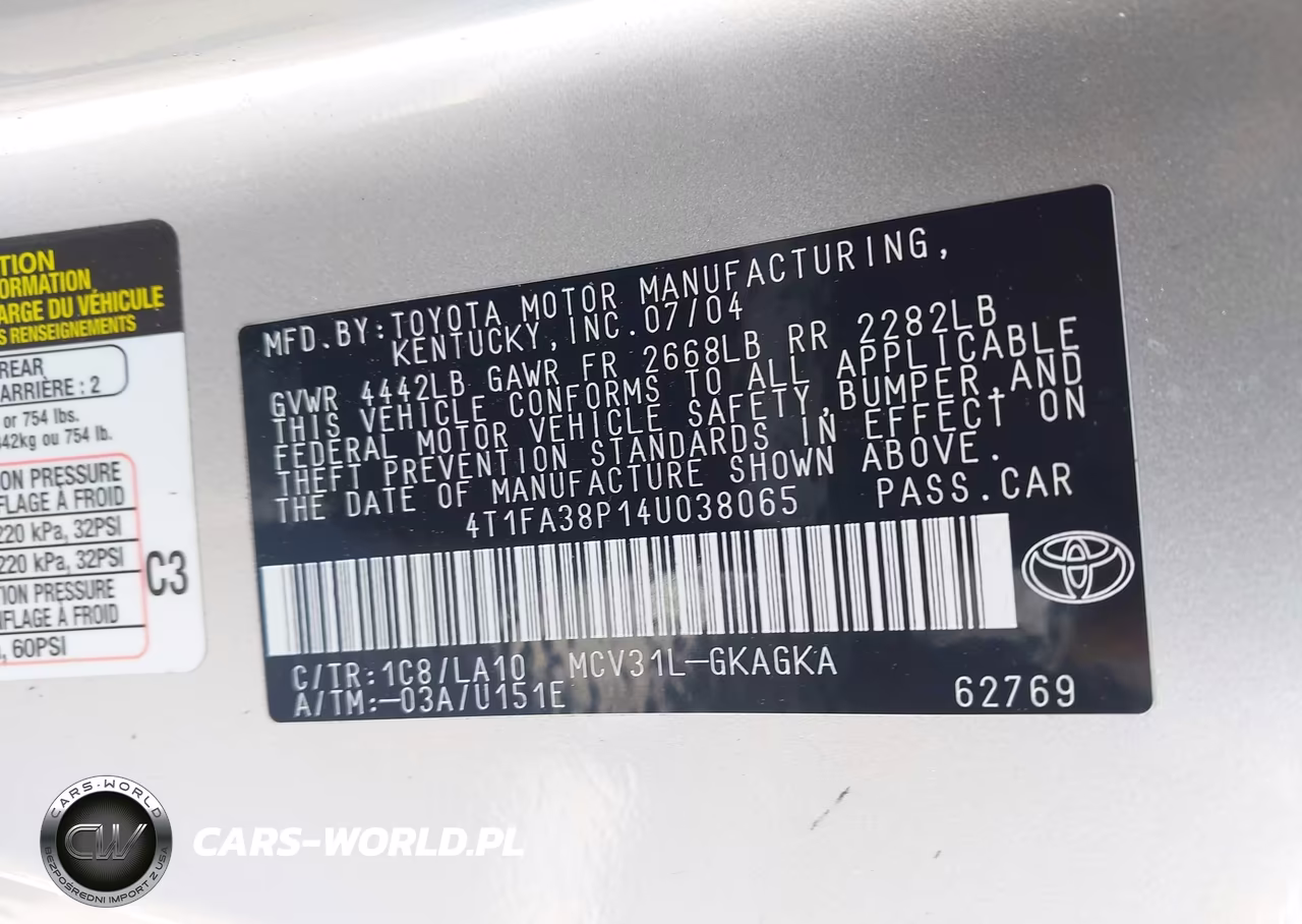 2004 Toyota Camry Solara Sle VIN:4T1FA38P14U038065 - 9