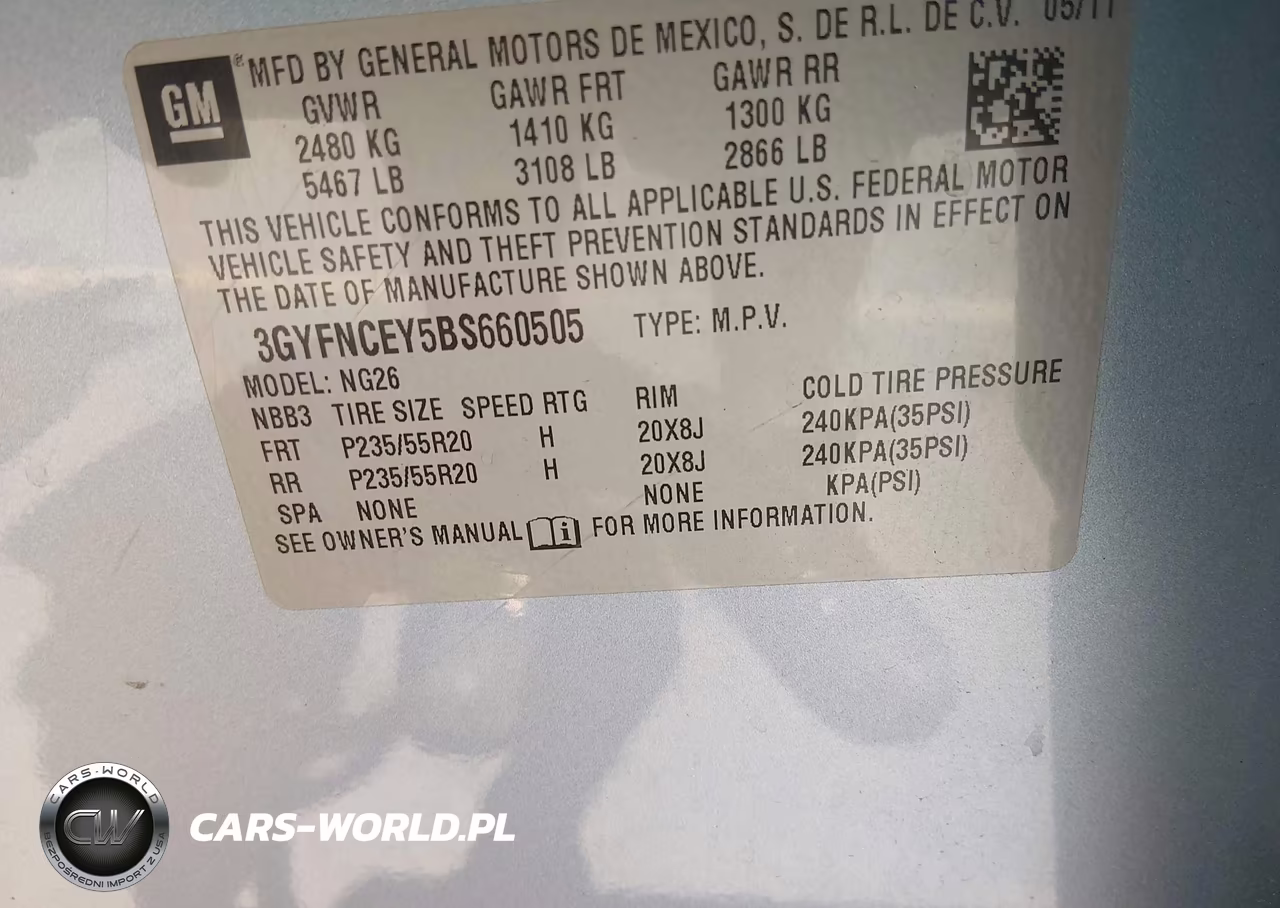 2011 Cadillac Srx Premium Collection VIN:3GYFNCEY5BS660505 - 9