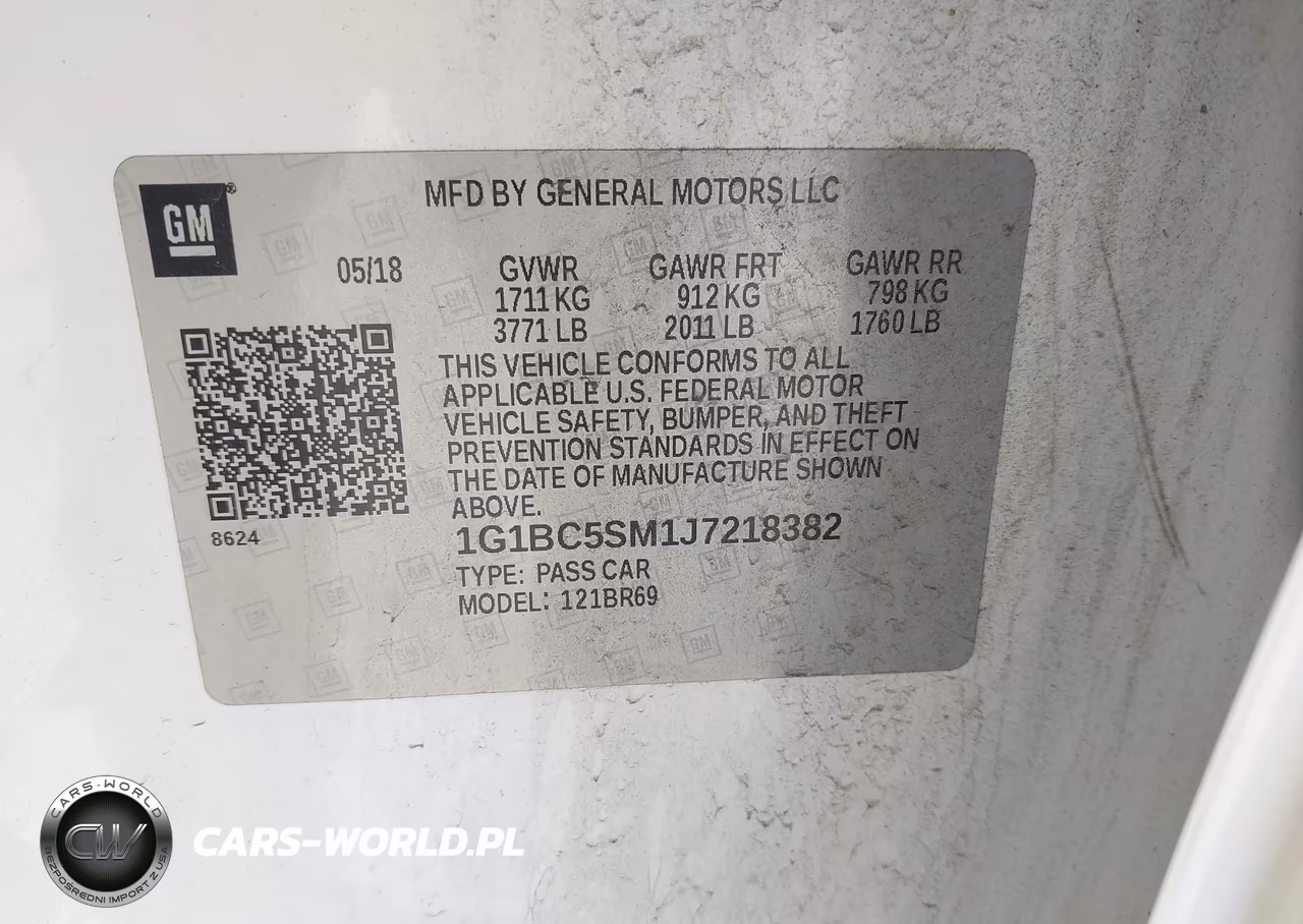 2018 Chevrolet Cruze Ls Auto VIN:1G1BC5SM1J7218382 - 9