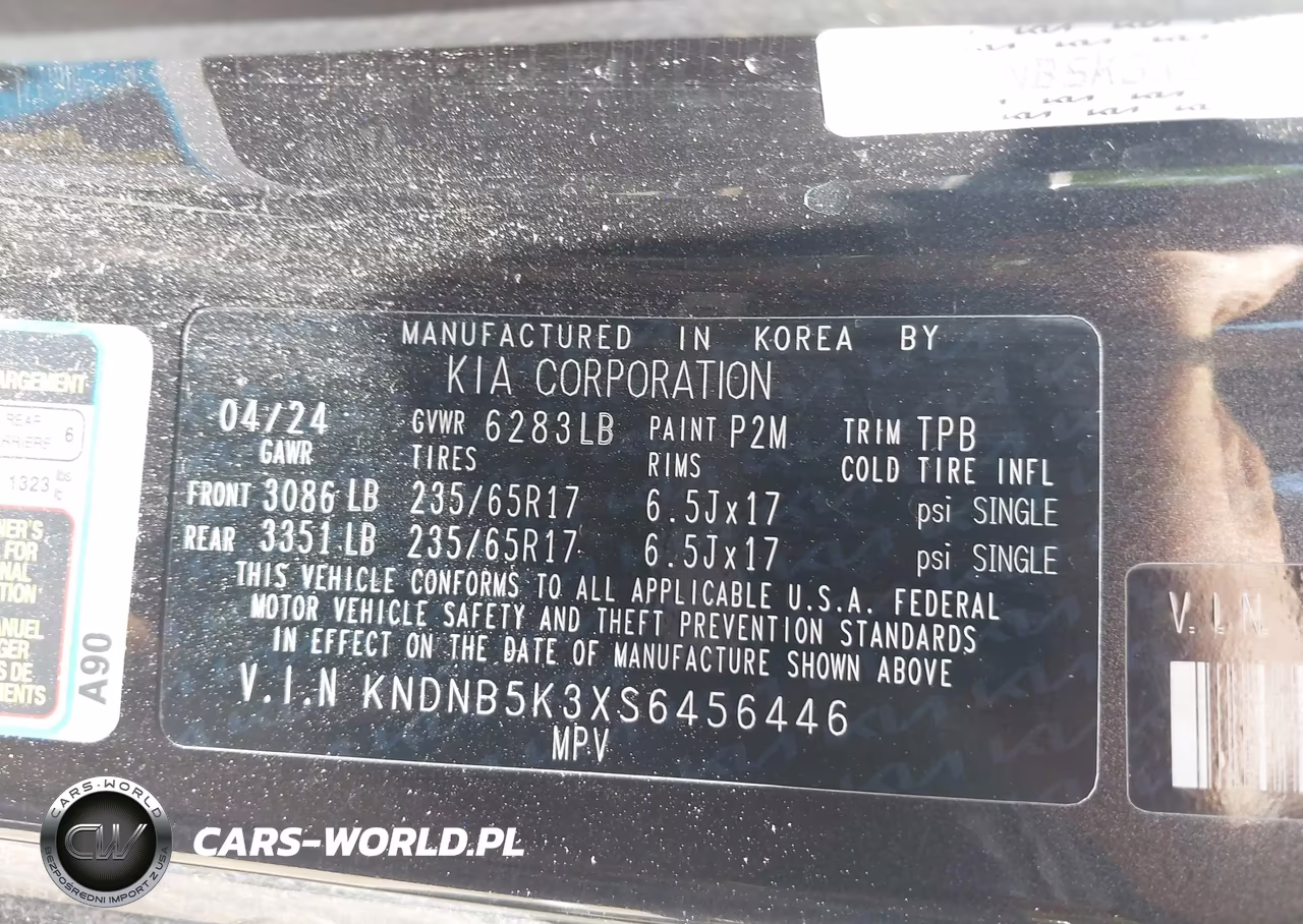 2025 Kia Carnival Mpv Lxs VIN:KNDNB5K3XS6456446 - 9