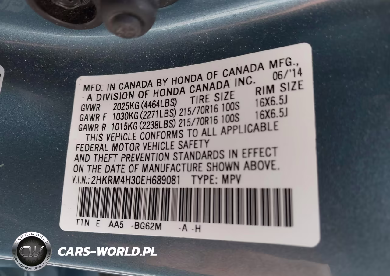2014 Honda Cr-V Lx VIN:2HKRM4H30EH689081 - 9