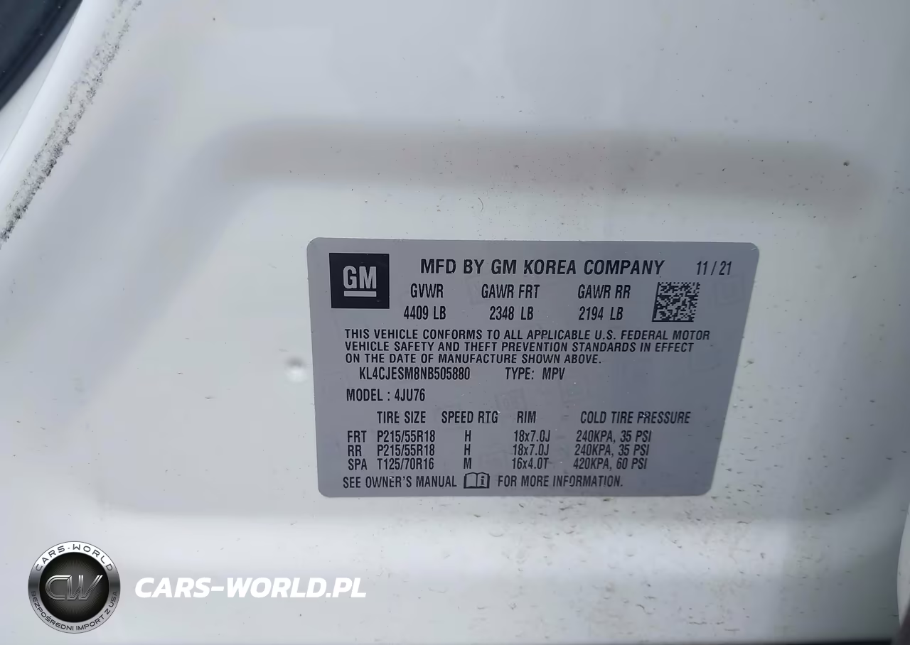 2022 Buick Encore Awd Preferred VIN:KL4CJESM8NB505880 - 9