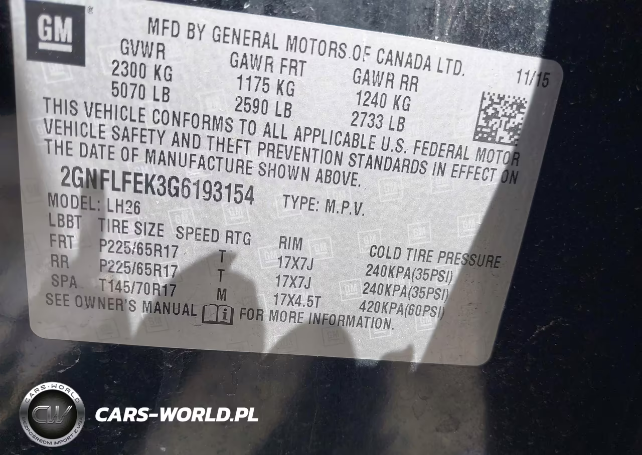 2016 Chevrolet Equinox Lt VIN:2GNFLFEK3G6193154 - 9