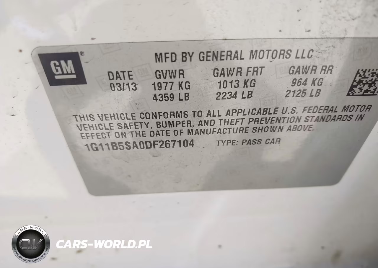 2013 Chevrolet Malibu 1Ls VIN:1G11B5SA0DF267104 - 9