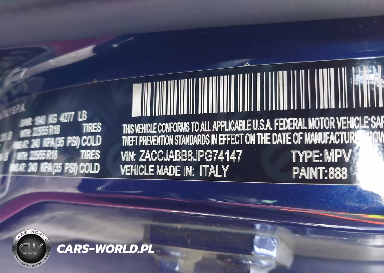 2018 Jeep Renegade Latitude Fwd VIN:ZACCJABB8JPG74147 - 9
