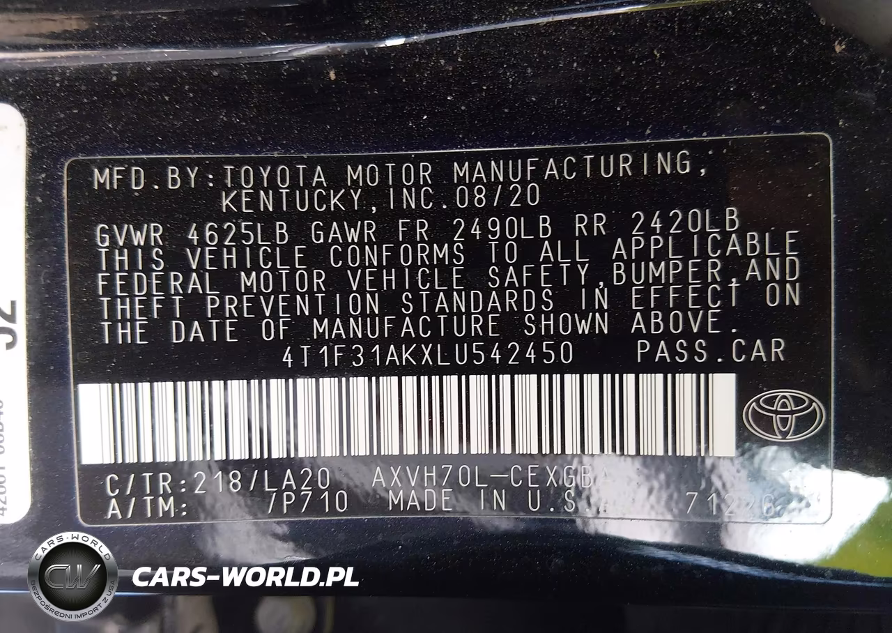 2020 Toyota Camry Xle Hybrid VIN:4T1F31AKXLU542450 - 9