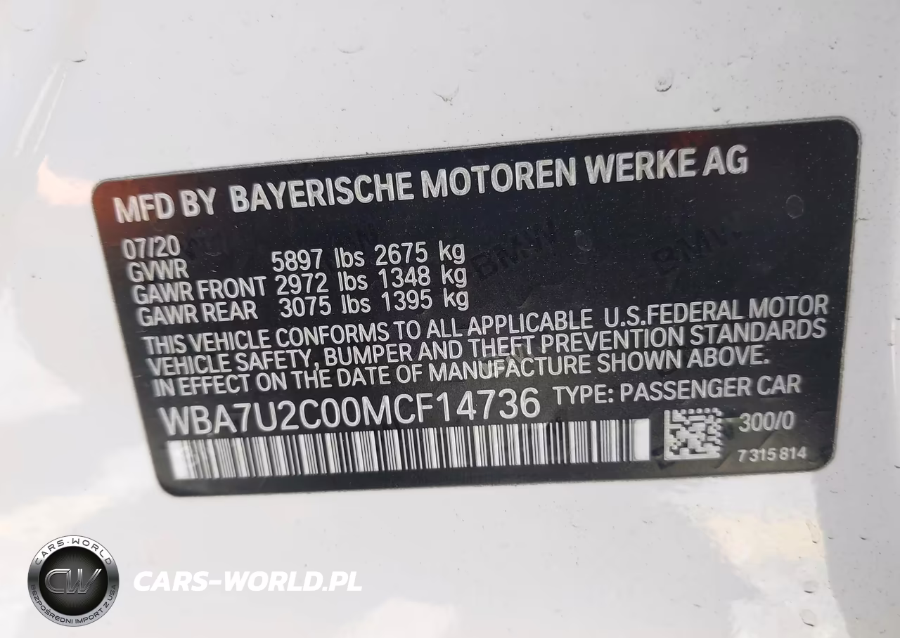 2021 BMW 750I xDrive VIN:WBA7U2C00MCF14736 - 9