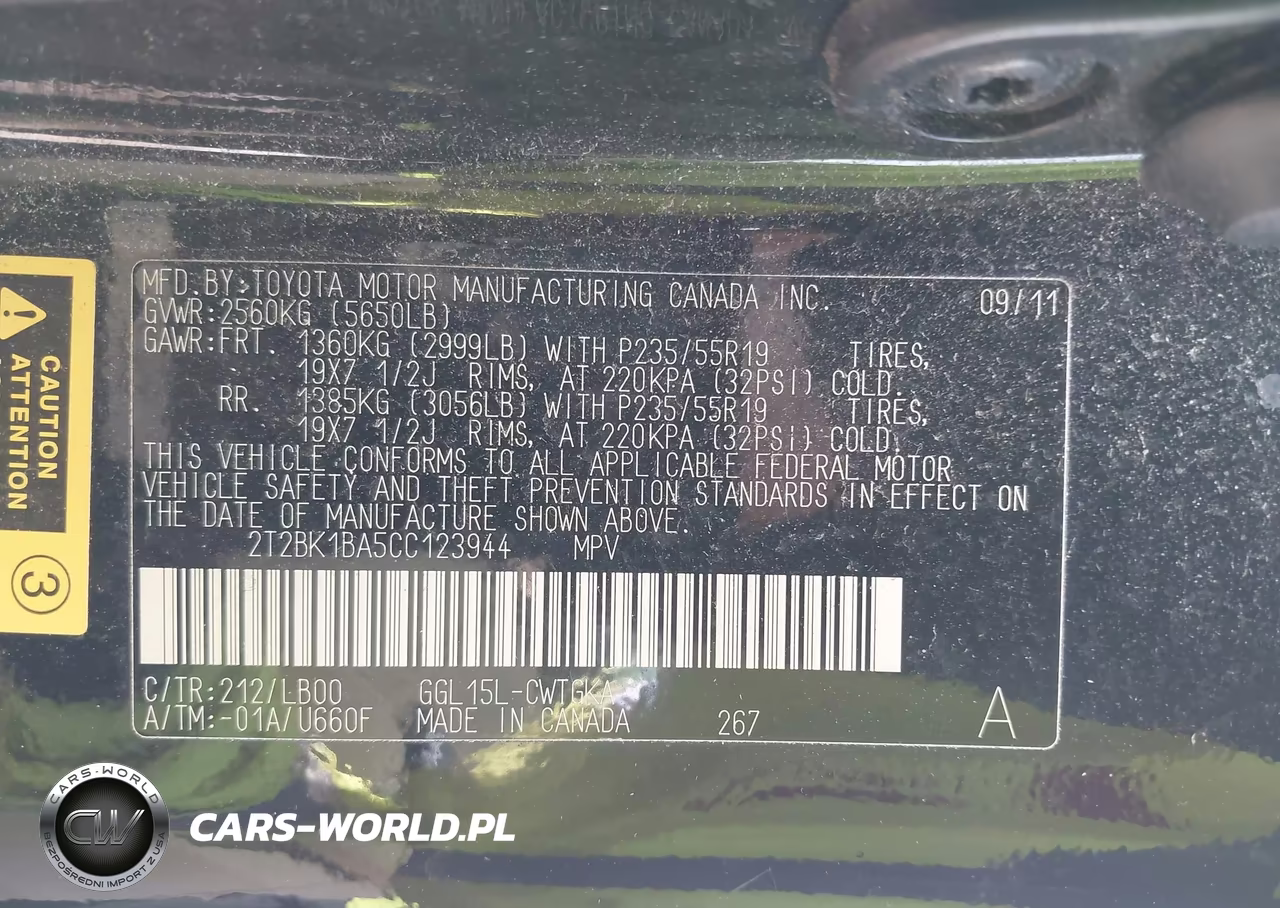 2012 Lexus Rx 350 VIN:2T2BK1BA5CC123944 - 9