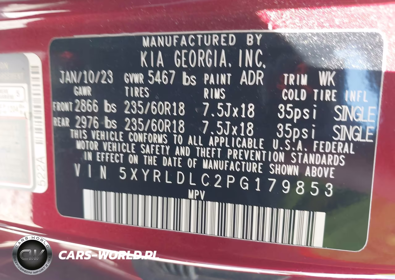 2023 Kia Sorento X-Line S VIN:5XYRLDLC2PG179853 - 9