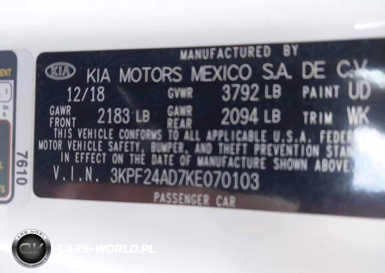 2019 Kia Forte Lxs VIN:3KPF24AD7KE070103 - 9