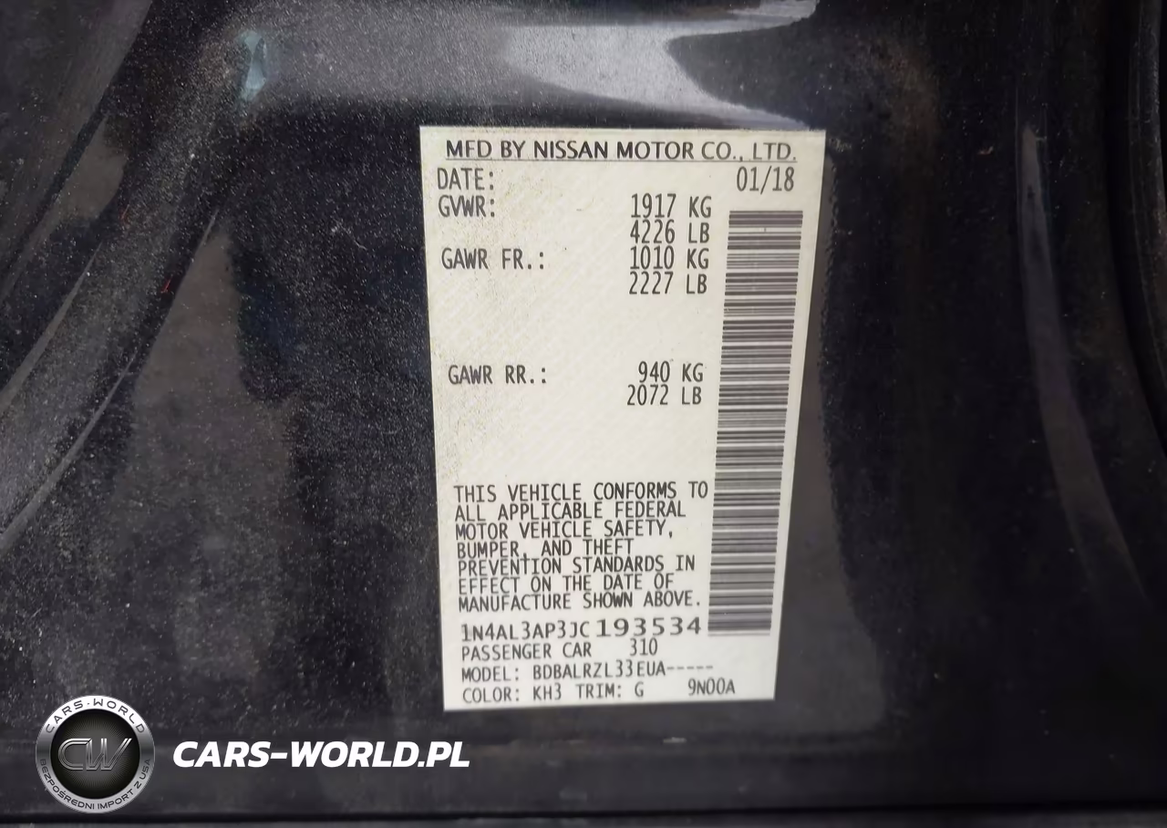 2018 Nissan Altima 2.5 Sl VIN:1N4AL3AP3JC193534 - 9