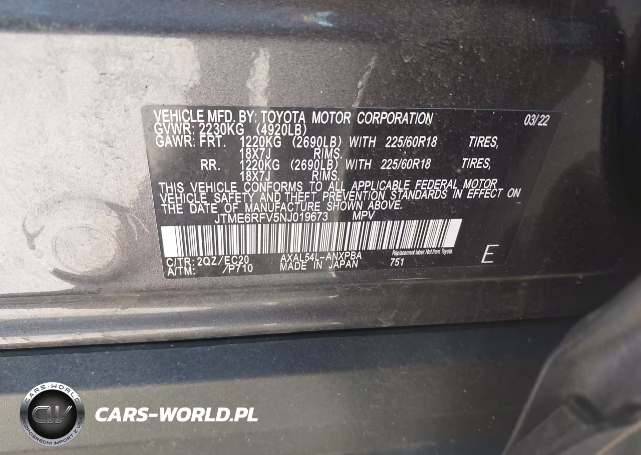 2022 Toyota Rav4 Hybrid Xse VIN:JTME6RFV5NJ019673 - 9
