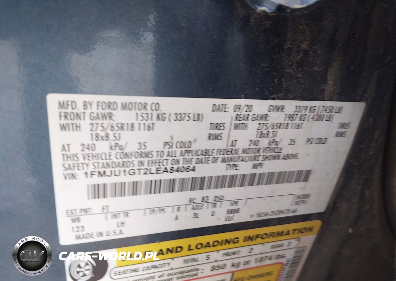 2020 Ford Expedition Xl VIN:1FMJU1GT2LEA84064 - 9