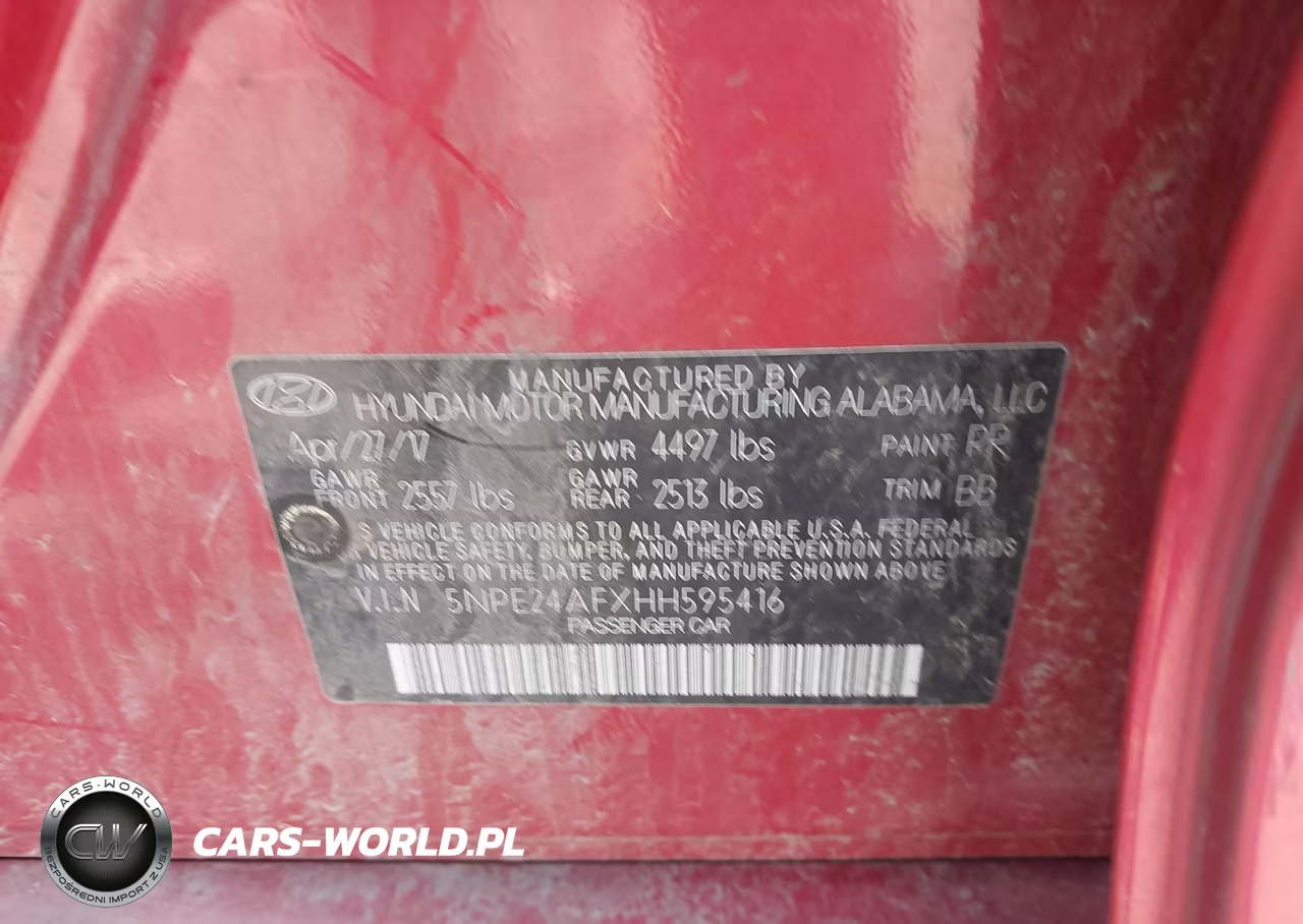 2017 Hyundai Sonata Se VIN:5NPE24AFXHH595416 - 9
