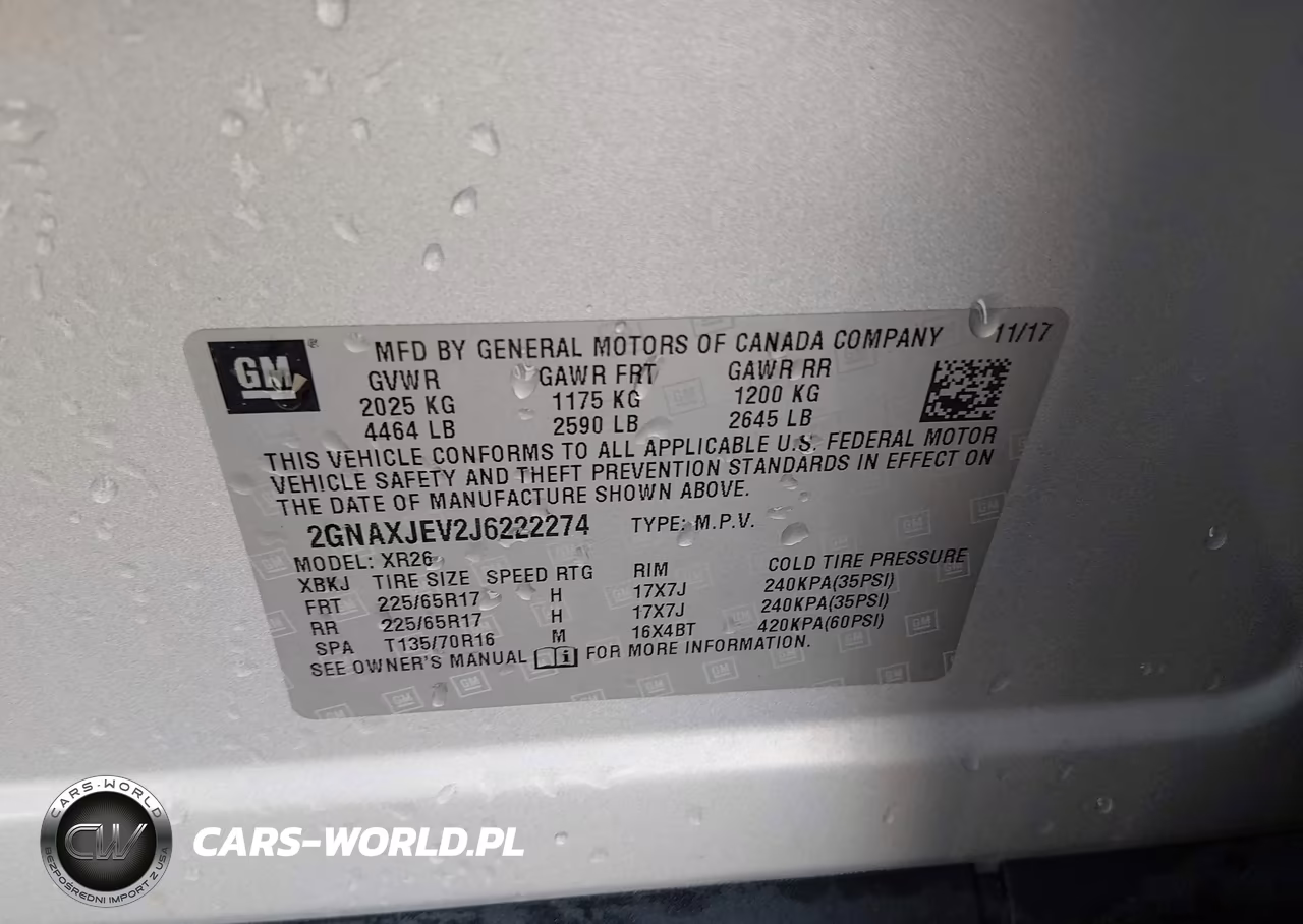 2018 Chevrolet Equinox Lt VIN:2GNAXJEV2J6222274 - 9