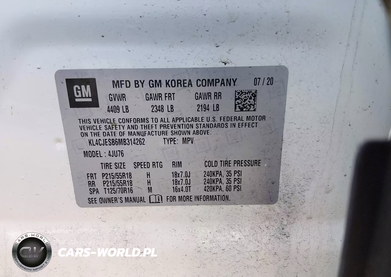 2021 Buick Encore Awd Preferred VIN:KL4CJESB6MB314262 - 9