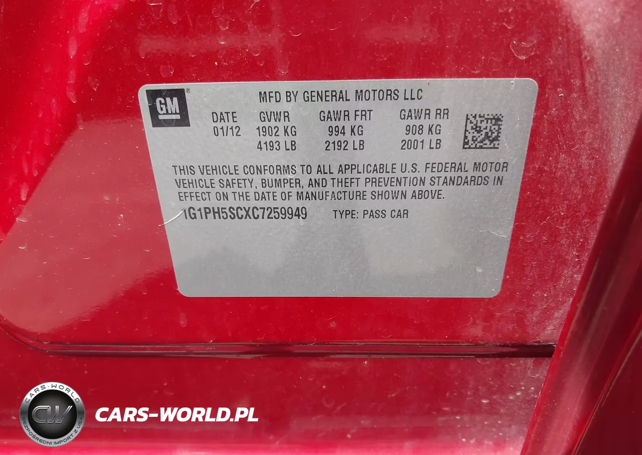 2012 Chevrolet Cruze Ltz VIN:1G1PH5SCXC7259949 - 9