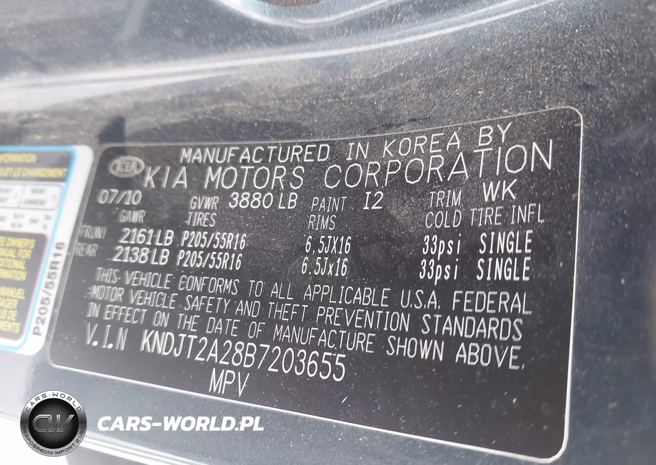 2011 Kia Soul + VIN:KNDJT2A28B7203655 - 9