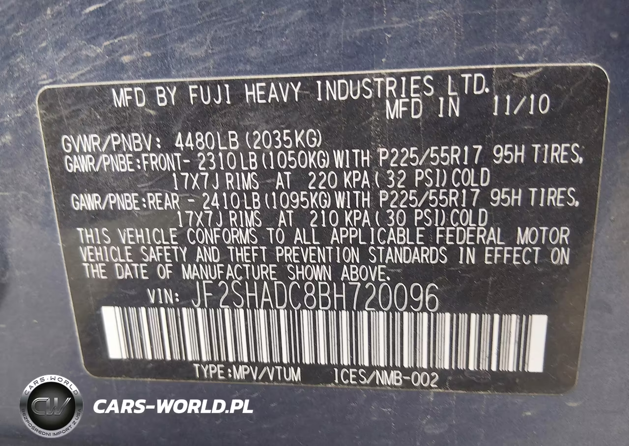 2011 Subaru Forester 2.5X Premium VIN:JF2SHADC8BH720096 - 9